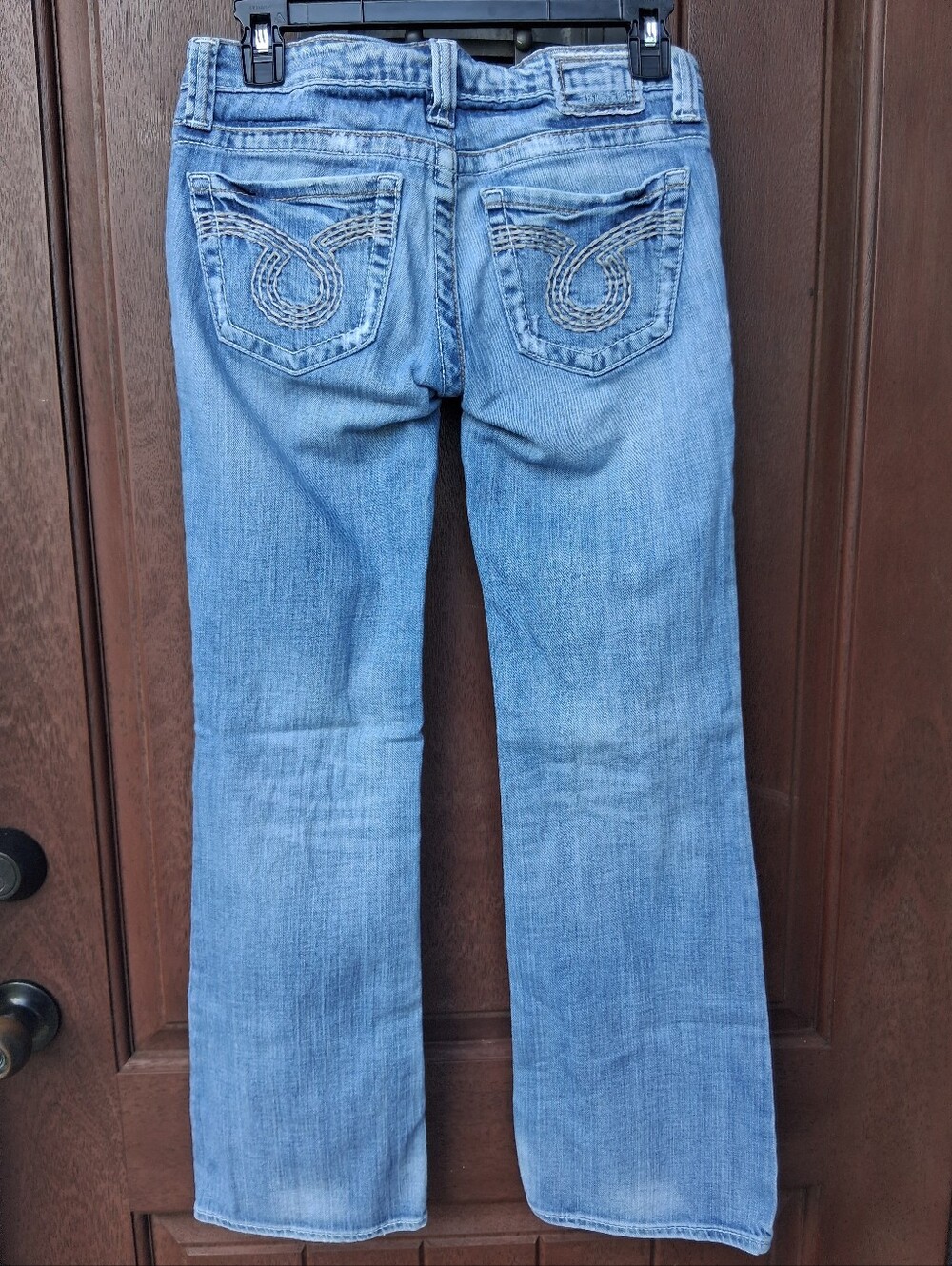 Vintage Big Star Y2K Low-Rise Bootcut Jeans Medium Wash Embroidered Pockets 27 R